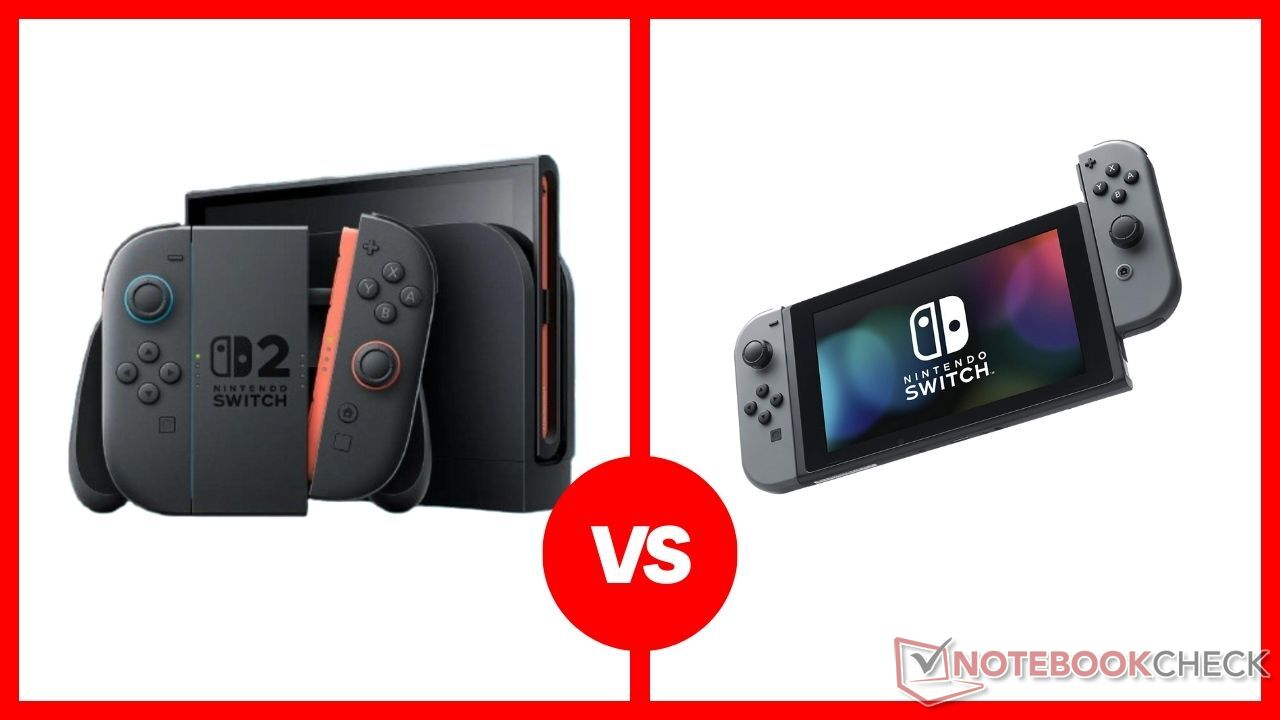 Nintendo Switch 2 vs. Switch 1 (Kép forrása: Nintendo)