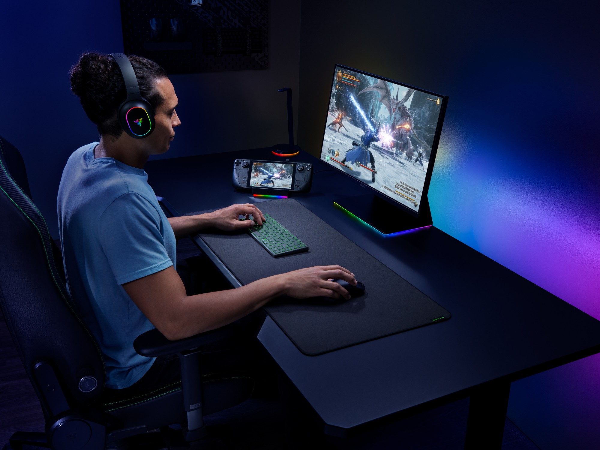 Razer Joro billentyűzet asztali környezetben (Kép forrása: Razer)