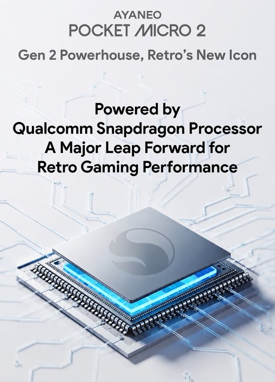 Az Ayaneo Pocket Micro 2 Snapdragon processzorral lesz felszerelve.