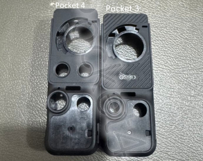 Az Osmo Pocket 4 és a Pocket 3 váza, balról jobbra. (Kép forrása: via The New Camera)