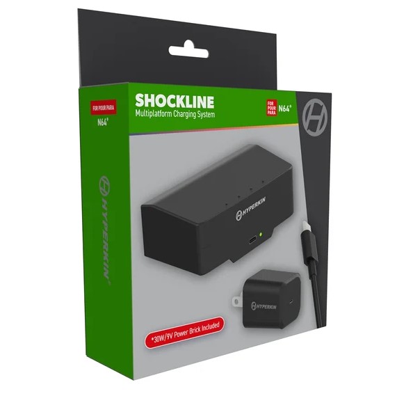 A Nintendo 64-hez készült ShockLine készlet tartalmaz egy átalakítót, amelyet a konzol tápcsatlakozójába kell csatlakoztatni.