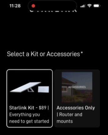 Starlink automata tányérokra vonatkozó ajánlat.