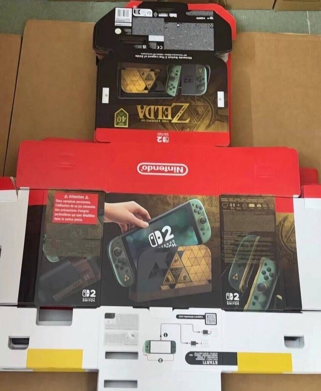 Zelda-témájú Switch 2 konzol.