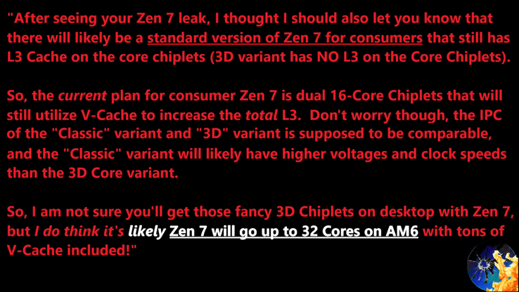 AMD Zen 7 AM6 CPU magok száma kiszivárgott. (Kép forrása: Moore's Law Is Dead a YouTube-on)