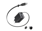 Az Anker Nano Charger (35W) visszahúzható USB-C kábellel rendelkezik, de kihagyja az összehajtható dugókat. (Kép forrása: Anker)