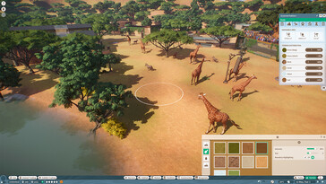 A képen: Egy játékmenet-képernyőkép a Planet Zoo című játékból.