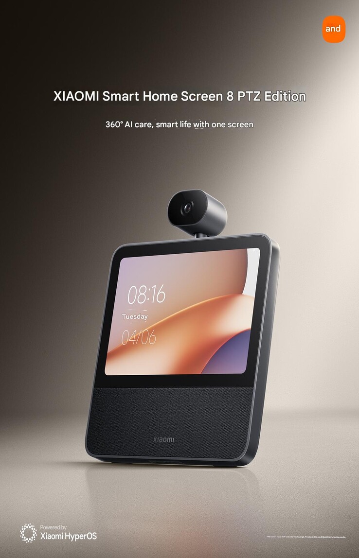 A Xiaomi Smart Home Screen 8 PTZ Edition marketingplakátja. (Kép forrása: Xiaomi)