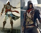 Edward Kenway az Assassin's Creed Black Flagből és Arno Dorian az Assassin's Creed Unityből egymás mellett.