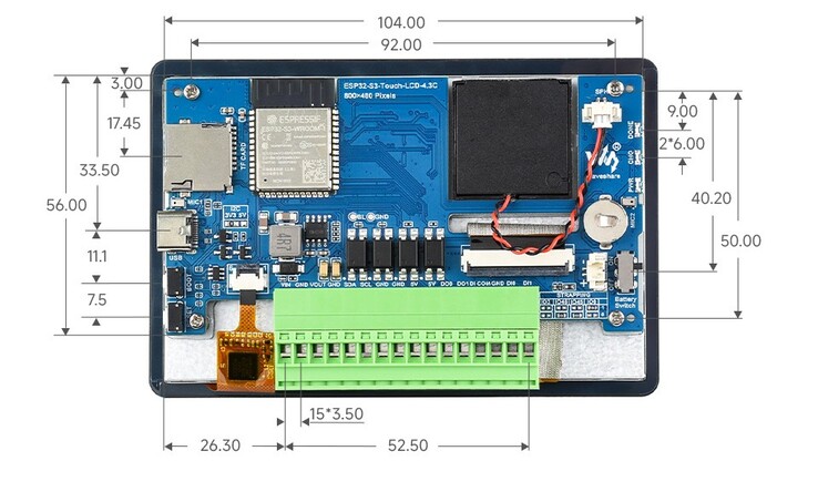 Az ESP32-S3 más eszközökhöz is csatlakoztatható