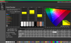 ColorChecker (P3-hoz viszonyítva)