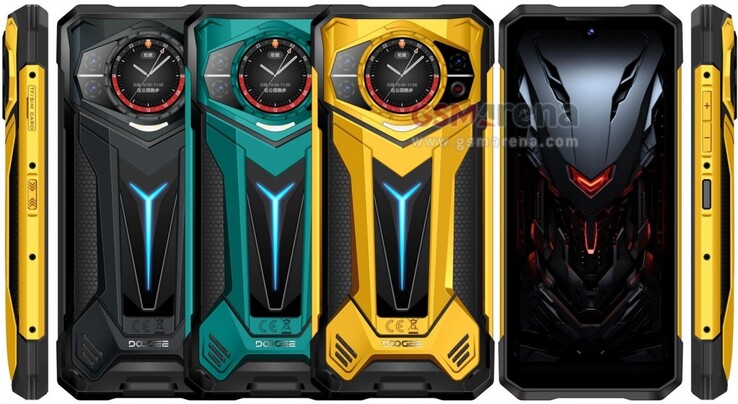 A Doogee S200 Ultra az előrejelzések szerint három színben lesz kapható. (Forrás: GSMArena)