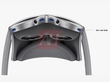 A Galaxy XR fejhallgató alján található szellőzőnyílások. (Kép forrása: Android Headlines)