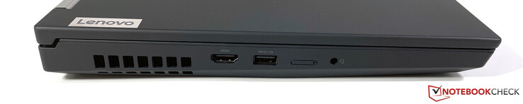 Left: HDMI 2.1, USB-A (3.2 Gen 1), SIM card, 3.5 mm audio