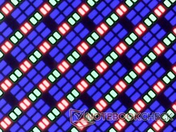 Éles RGB-alképpontok a fényes érintőképernyőn