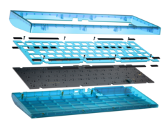 CannonKeys Photon Teal robbantott nézet konstrukció