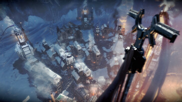 A Frostpunk játékban szereplő épületeket ábrázoló kép.