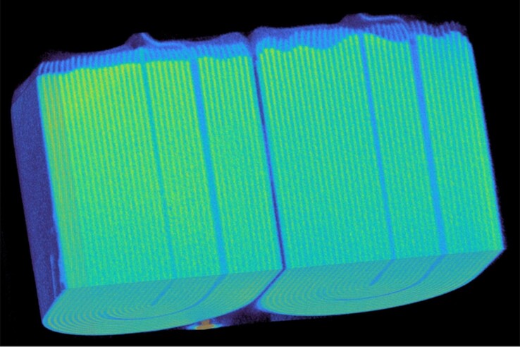 Lumafield CT-vizsgálata a Haribo Power Bank 20,000 mAh-ról. (Kép forrása: Lumafield)