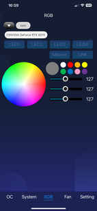 RGB beállítások