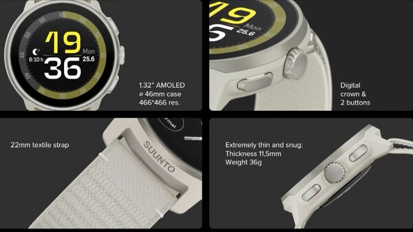 A Sunnto Run egy vékony és könnyű okosóra. (Kép forrása: Suunto)