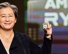 Lisa Su, az AMD vezérigazgatója bemutatja a Ryzen processzort. A 2025-ös fizetését 33 millió dollárra emelték. (Kép forrása: AMD)