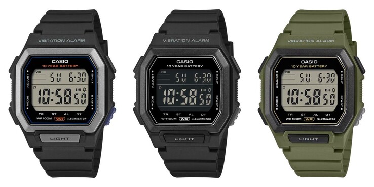 Balról jobbra: a Casio W-738H-1AV, W-738H-1BV és W-738H-3AV órák