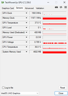 GPU-Z érzékelők