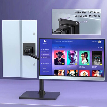 A hordozható 15 hüvelykes monitor kompatibilis a VESA tartóval