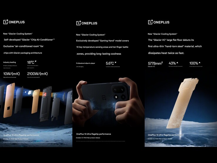 A OnePlus 15 hűtőrendszerének bontása. (Kép forrása: OnePlus on Weibo, Google image tanslated)