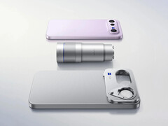 A Vivo X300 FE és a hozzá tartozó telefotó extender készlet.