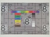 A photo of our test chart taken with the telephoto lens