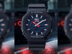 Közelkép a Casio G-Shock x Nissan GT-R kollab modellről.