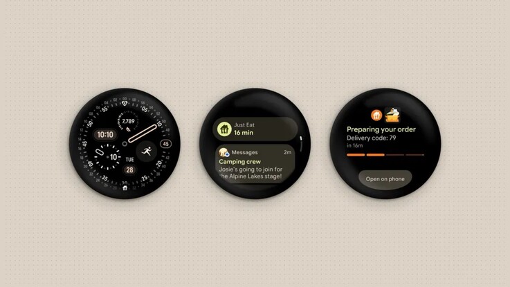 A Wear OS 7 képes megjeleníteni az „ Android ” értesítésekből már jól ismert élő frissítéseket.