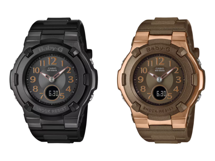 A Casio Baby-G BGA-1100DC-1A (balra) és BGA-1100DC-5A (jobbra) órák. (Kép forrása: Casio)
