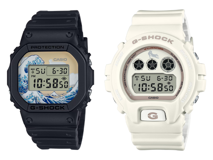 A régebbi Casio G-Shock DW-5600KHK24-1 (balra) és DW-6900SHB-7 (jobbra) órák. (Kép forrása: Casio, szerk.)
