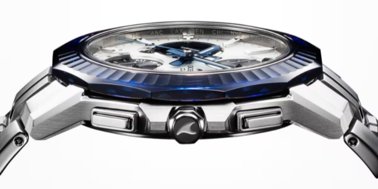 A Casio Oceanus Manta OCWS6000PB7A óra viszonylag vékony. (Kép forrása: Casio)