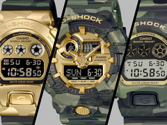 A Casio állítólag négy új Camo és Gold-témájú órát dob piacra júniusban (GA-V01CMG-3A nincs jelen a képen)