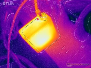 A hálózati adapter játék közben 36 C fölé is emelkedhet