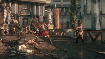 A Ryse: Son of Rome című játék egyik csatáját ábrázoló kép.