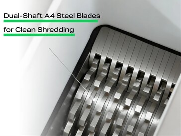 A Shredder R1 aprító pengéi.