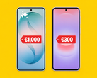 A Galaxy A27 (jobbra) már lyukkamerával rendelkezik.