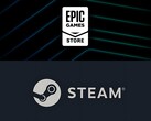 Epic Games Store logó a Steam logó felett (Kép forrása: Epic Games, Steam szerkesztéssel)