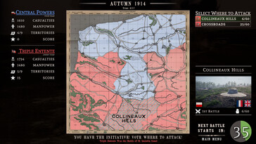 A képen: Játékmenet-képernyőkép az Over The Top: WWI című játékból.