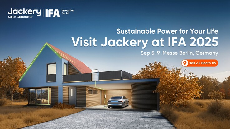 A Jackery különböző termékeket mutat be az IFA 2025 kiállításon. (Kép forrása: Jackery)