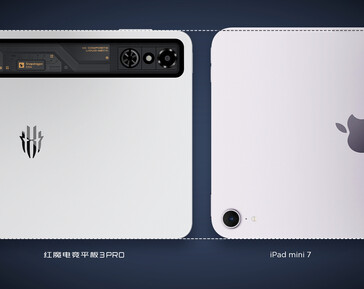 RedMagic Gaming Tablet 3 Pro vs iPad Mini 7 szélesség (Kép forrása: RedMagic)
