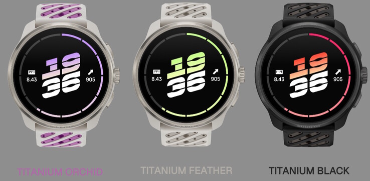 A Suunto Race 3S okosóra Titanium Orchid, Titanium Feather és Titanium Black színekben kapható.