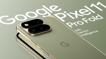 A Pixel 11 Pro Fold renderelt képe.