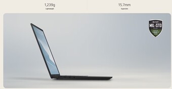 A laptop vékony és könnyű kialakítása