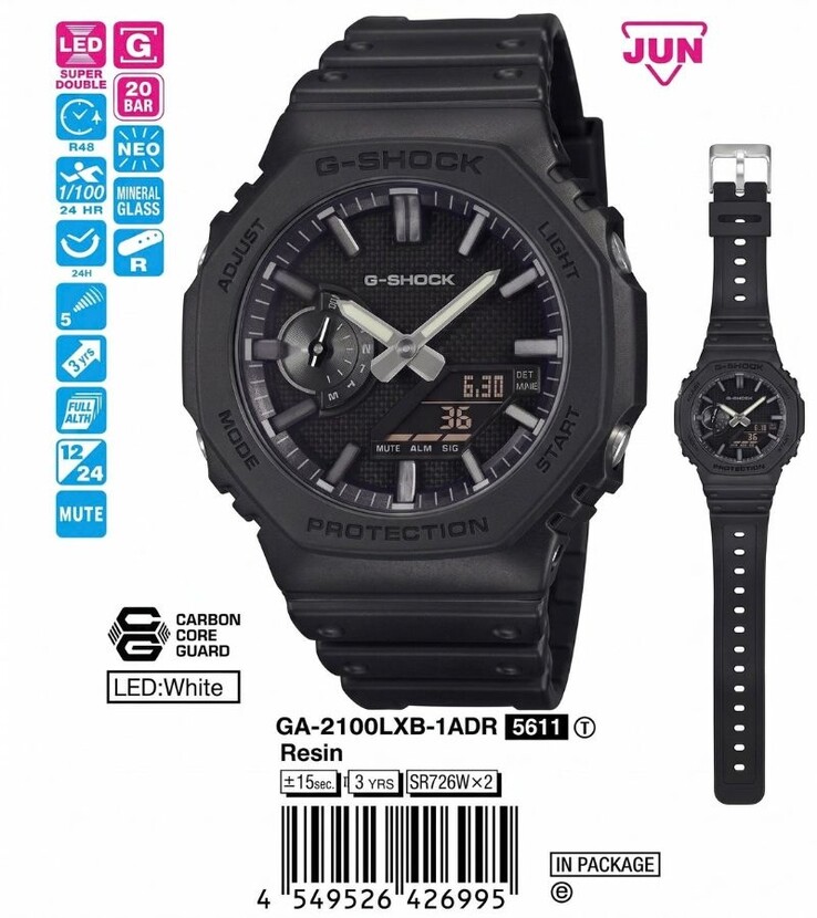 A Casio G-Shock GA-2100LXB-1A óra