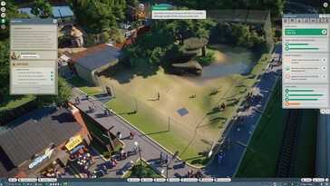 A képen: Egy játékmenet-képernyőkép a Planet Zoo című játékból.