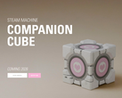 A Steam Machine Companion Cube teaser a Dbrand weboldalán, a képen. (Kép forrása: Dbrand) 